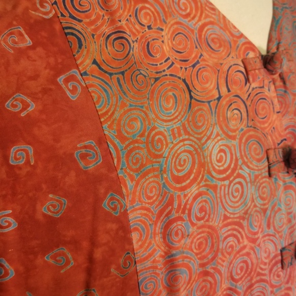 Asian frog closure tunic! Lagenlook wearable art - Picture 6 of 8